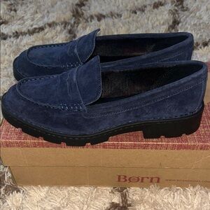 NWT Born Blue Suede Loafers
